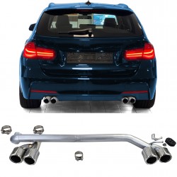 KIT CONVERSION 4 SORTIES ECHAPPEMENT CHROME DUPLEX BMW SERIE 3 F30 F31  (05861