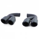 DOUBLES SORTIES ECHAPPEMENT SPORT GTS NOIRES PORSCHE CAYENNE TYPE 92A (05865)