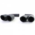DOUBLES SORTIES ECHAPPEMENT SPORT GTS NOIRES PORSCHE CAYENNE TYPE 92A (05865)