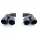 DOUBLES SORTIES ECHAPPEMENT SPORT GTS NOIRES PORSCHE CAYENNE TYPE 92A (05865)