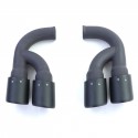 DOUBLES SORTIES ECHAPPEMENT SPORT GTS NOIRES PORSCHE CAYENNE TYPE 92A (05865)