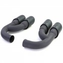 DOUBLES SORTIES ECHAPPEMENT SPORT GTS NOIRES PORSCHE CAYENNE TYPE 92A (05865)