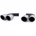 DOUBLES SORTIES ECHAPPEMENT SPORT GTS ARGENT MAT PORSCHE CAYENNE TYPE 92A (05866)