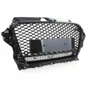 CALANDRE NOIRE BRILLANTE SPORT LOOK RS3 AUDI A3 8V 2012-2016 AVEC PDC (05872)