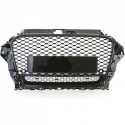 CALANDRE NOIRE BRILLANTE SPORT LOOK RS3 AUDI A3 8V 2012-2016 AVEC PDC (05872)