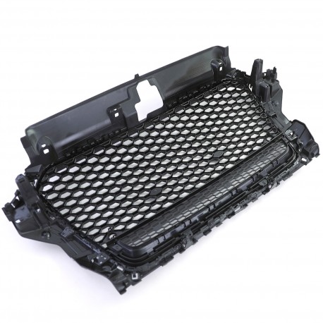 CALANDRE NOIRE BRILLANTE SPORT LOOK RS3 AUDI A3 8V 2012-2016 AVEC PDC (05872)