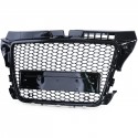 CALANDRE NOIRE BRILLANTE SPORT LOOK RS3 AUDI A3 8P2 AVEC PDC 2008-2012 (05873)