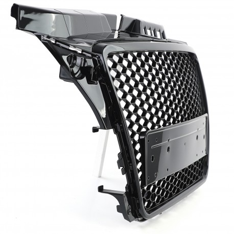 CALANDRE NOIRE BRILLANTE SPORT LOOK RS3 AUDI A3 8P2 AVEC PDC 2008-2012 (05873)