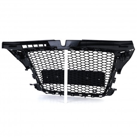 CALANDRE NOIRE BRILLANTE SPORT LOOK RS3 AUDI A3 8P2 AVEC PDC 2008-2012 (05873)