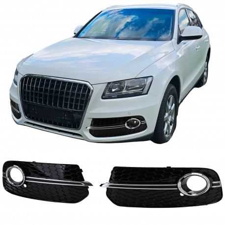 GRILLES ANTI BROUILLARDS PARE CHOCS AUDI Q5 8R 2012-2016 (05887)
