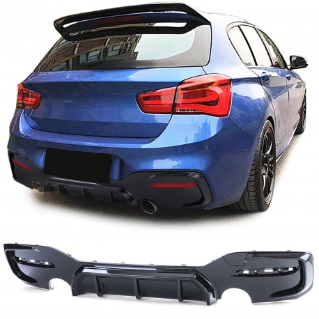 DIFFUSEUR DOUBLE SORTIE BMW SERIE 1 F20 / F21 POUR PARE-CHOCS M (04631)