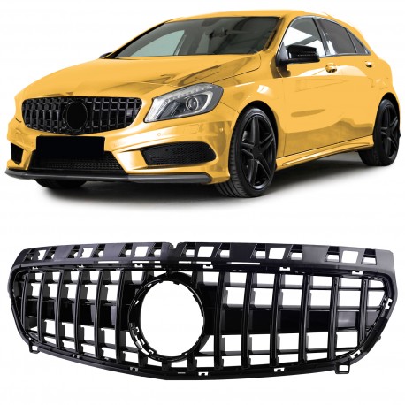 CALANDRE LIGNE SPORT FULL BLACK POUR MERCEDES CLASSE A W176 2012-2015 PH1 (05891)