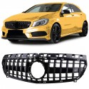 CALANDRE LIGNE SPORT FULL BLACK POUR MERCEDES CLASSE A W176 2012-2015 PH1 (05891)