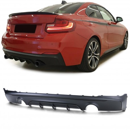 DIFFUSEUR SPORT MAT DOUBLE SORTIES BMW SERIE 2 COUPE F22 F23 M235i 240i (05893)