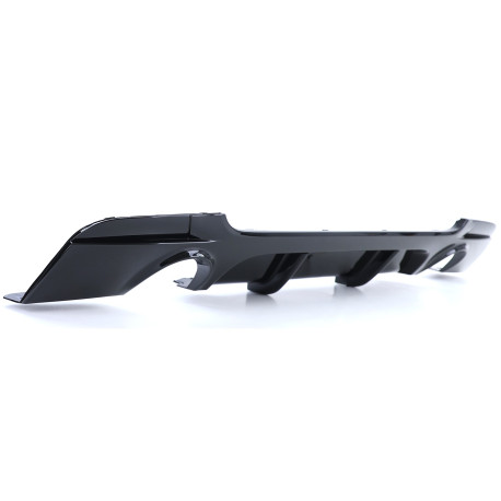 DIFFUSEUR DOUBLE SORTIE NOIR BRILLANT BMW SERIE 3 E92 E93  (04628)