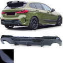 DIFFUSEUR SPORT NOIR BRILLANT DOUBLE SORTIES BMW SERIE 1 F40 118d 120d 128ti (05921)