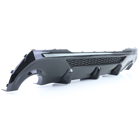 DIFFUSEUR SPORT NOIR BRILLANT DOUBLE SORTIES BMW SERIE 1 F40 118d 120d 128ti (05921)