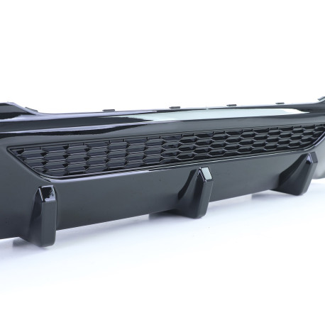 DIFFUSEUR SPORT NOIR BRILLANT DOUBLE SORTIES BMW SERIE 1 F40 118d 120d 128ti (05921)