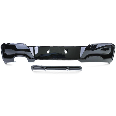 DIFFUSEUR SPORT NOIR BRILLANT SIMPLE SORTIE BMW SERIE 1 TYPE F20 F21 120d 125i 125d  (05923)