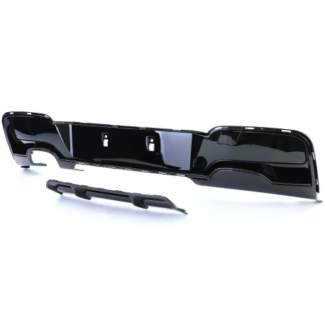 DIFFUSEUR SPORT NOIR BRILLANT SIMPLE SORTIE BMW SERIE 1 TYPE F20 F21 120d 125i 125d  (05923)