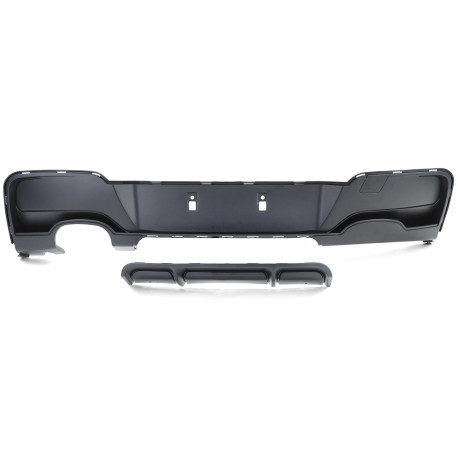 DIFFUSEUR SPORT NOIR MAT SIMPLE SORTIE BMW SERIE 1 TYPE F20 F21 120d 125i 125d  (05925)