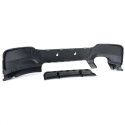 DIFFUSEUR SPORT NOIR MAT SIMPLE SORTIE BMW SERIE 1 TYPE F20 F21 120d 125i 125d  (05925)
