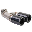 SORTIE DUPLEX NOIRES BRILLANTES ECHAPPEMENT SPORT BMW SERIE 3 F30 F31 (05949)