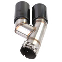 SORTIE DUPLEX NOIRES BRILLANTES ECHAPPEMENT SPORT BMW SERIE 3 F30 F31 (05949)