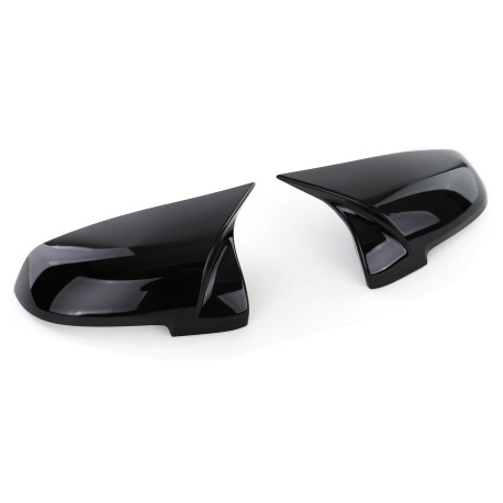 COQUES NOIRES BRILLANTES DE RETROVISEURS BMW SERIE 5 ET SERIE 7 (05964)