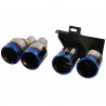 4 SORTIES ECHAPPEMENT DUPLEX SPORT CHROME BMW SERIE 5 F10 F11 F12 F13 (05428)