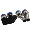 4 SORTIES ECHAPPEMENT DUPLEX SPORT CHROME BMW SERIE 5 F10 F11 F12 F13 (05428)