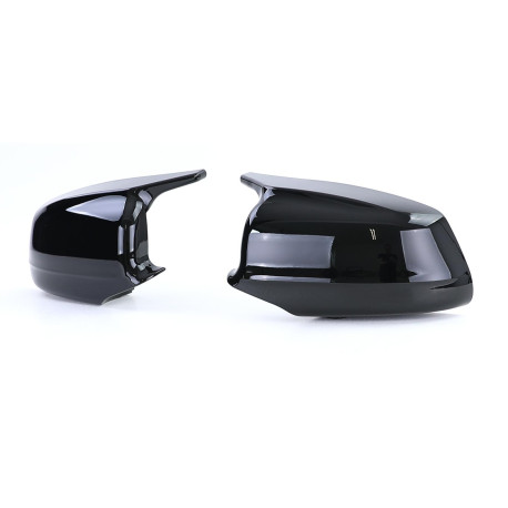 COQUES DE RETROVISEURS NOIRES BRILLANTES LIGNE PACK M BMW SERIE 5 F10 F11 (05968)