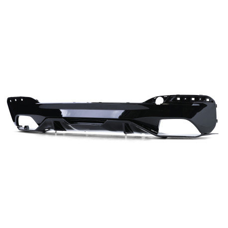 DIFFUSEUR SPORT NOIR DOUBLE SORTIE NOIR BRILLANT BMW SERIE 5 G30 G31 PACK M (05975)