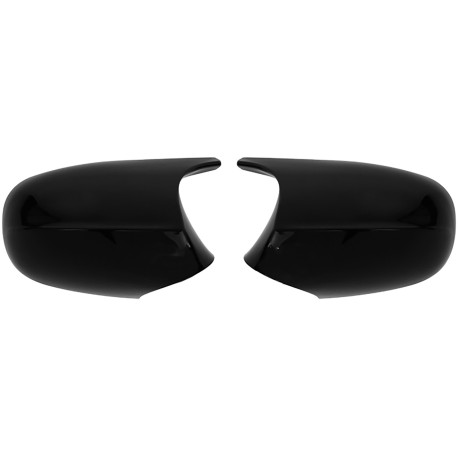 COQUES DE RETROVISEURS NOIRES BRILLANTES LIGNE PACK M POUR BMW SERIE 1 LCI E81 E82 E87 E88  (06003)