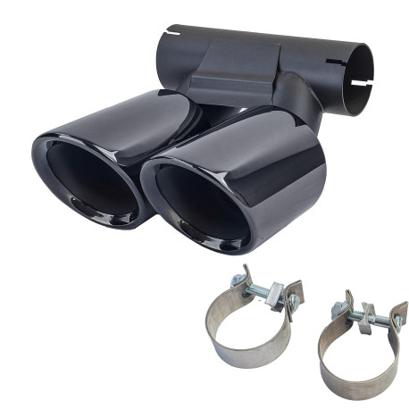 DOUBLES SORTIES ECHAPPEMENT SPORT NOIRES PORSCHE 718 CAYMAN / BOXTER TYPE 982 (06010)