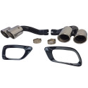 2 SORTIES ECHAPPEMENT NOIR SPORT DESIGN PACK M POUR BMW X6 E71 (05410)
