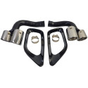 2 SORTIES ECHAPPEMENT NOIR SPORT DESIGN PACK M POUR BMW X6 E71 (05410)