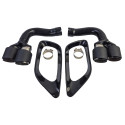 2 DOUBLES SORTIES ECHAPPEMENT ACIER ET CARBONE SPORT PACK M POUR BMW X6 E71 30d 40d (06019)