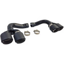 2 DOUBLES SORTIES ECHAPPEMENT ACIER ET CARBONE SPORT PACK M POUR BMW X6 E71 30d 40d (06019)