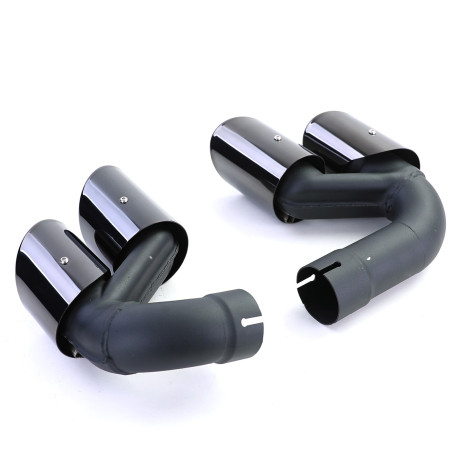 2 DOUBLES SORTIES ECHAPPEMENT NOIR SPORT PACK M BMW X5 G15 X6 G06 40i (06027)
