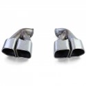 DOUBLES SORTIES ECHAPPEMENT SPORT TURBO LOOK PORSCHE CAYENNE TYPE 92A 14-17 (06034)