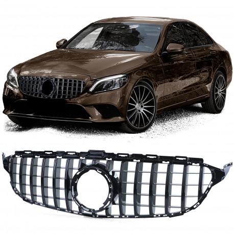 CALANDRE LIGNE AMG GT R FULL BLACK MERCEDES CLASSE C 205 2018- PH2 (05208)