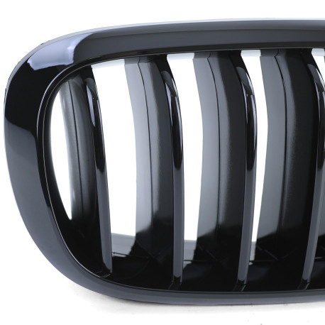 GRILLES CALANDRES SPORT NOIR BRILLANT PACK M-PFM BMW X5 F15 ET X6 F16 (05125)