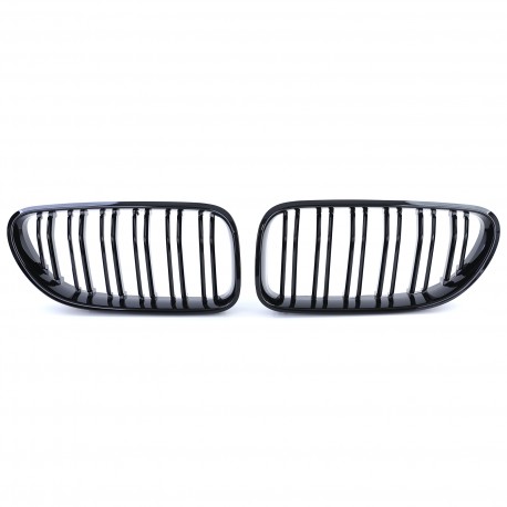 CALANDRES SPORT NOIR BRILLANT DOUBLES LAMES PACK M BMW SERIE 6 F12 F13 F06 (05098)