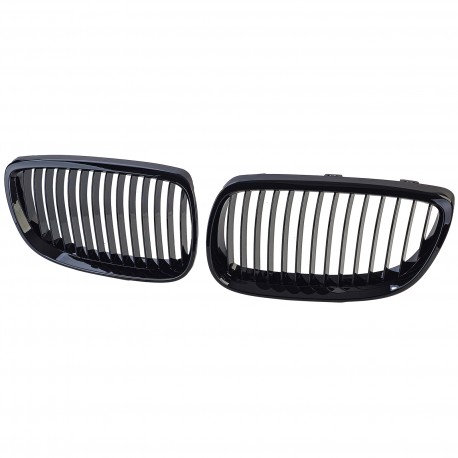 CALANDRES SPORT NOIRES BRILLANTES LOOK PACK M BMW SERIE 3 E92 COUPE & E93 CABRIO LCI PH2 (05083)