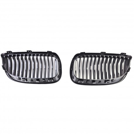 CALANDRES SPORT NOIRES BRILLANTES LOOK PACK M BMW SERIE 3 E92 COUPE & E93 CABRIO LCI PH2 (05083)
