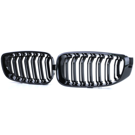 CALANDRES SPORT DOUBLES LAMES NOIR BRILLANT BMW SERIE 3 GT F34 GRAN TURISMO (05056)