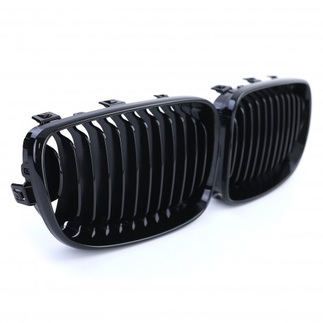 CALANDRES NOIR BRILLANT M PERFORMANCE BMW SERIE 1 E81 E87 E82 E88 PHASE 2 2007-2012 (05061)