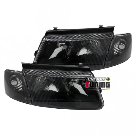 PAIRE DE PHARES FOND NOIR VW PASSAT 3B (02448)