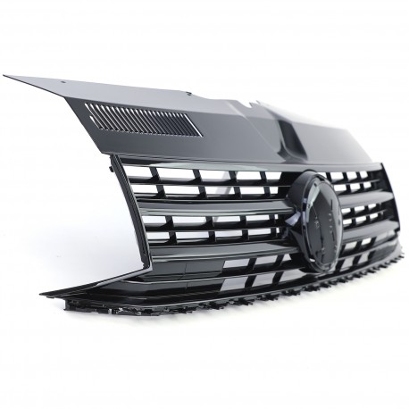 GRILLE DE CALANDRE SPORT NOIRE BRILLANTE VW VOLKSWAGEN T6 BUS TRANSPORTER (05154)